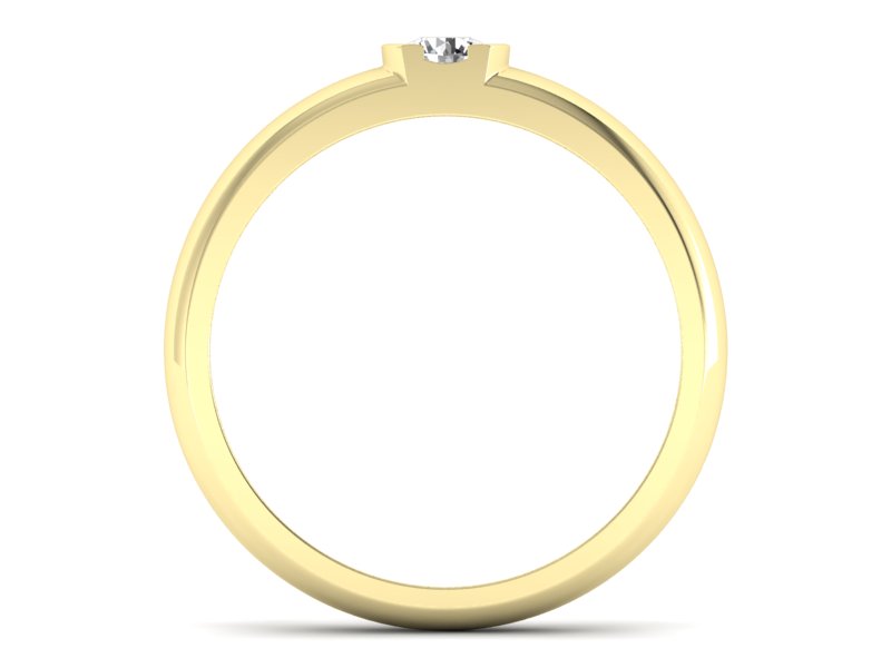 Pierścionek z diamentem żółte złoto - P15004z_Si2_H — zdjęcie 2