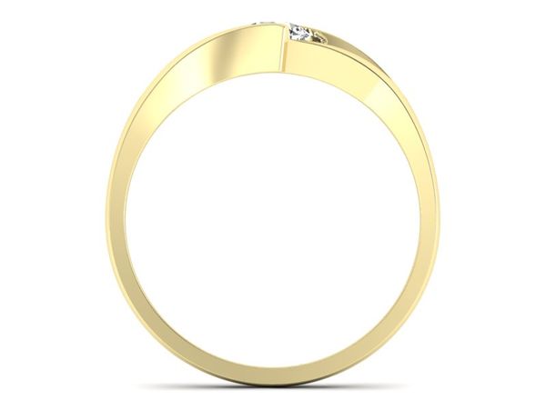 Złoty Pierścionek z brylantem żółte złoto 585 - P15006z