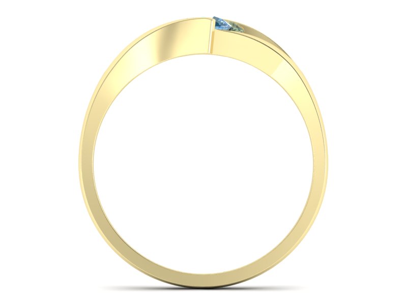 Złoty pierścionek z topazem żółte złoto - P15006ztp — zdjęcie 2