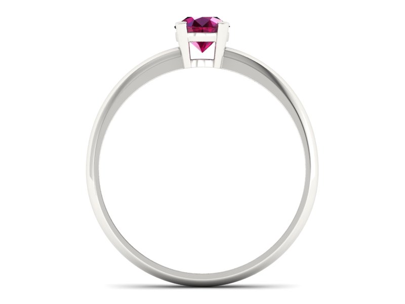 Złoty pierścionek z rubinem białe złoto - p15013br — zdjęcie 2