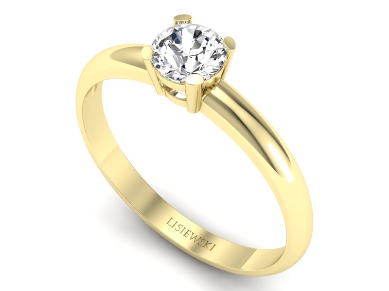 Pierścionek zaręczynowy z diamentami - P15013z — zdjęcie 3