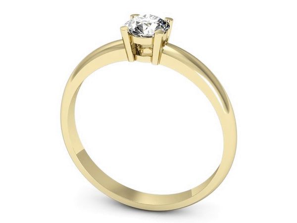 Pierścionek zaręczynowy z diamentami złoto 585 - P15013z