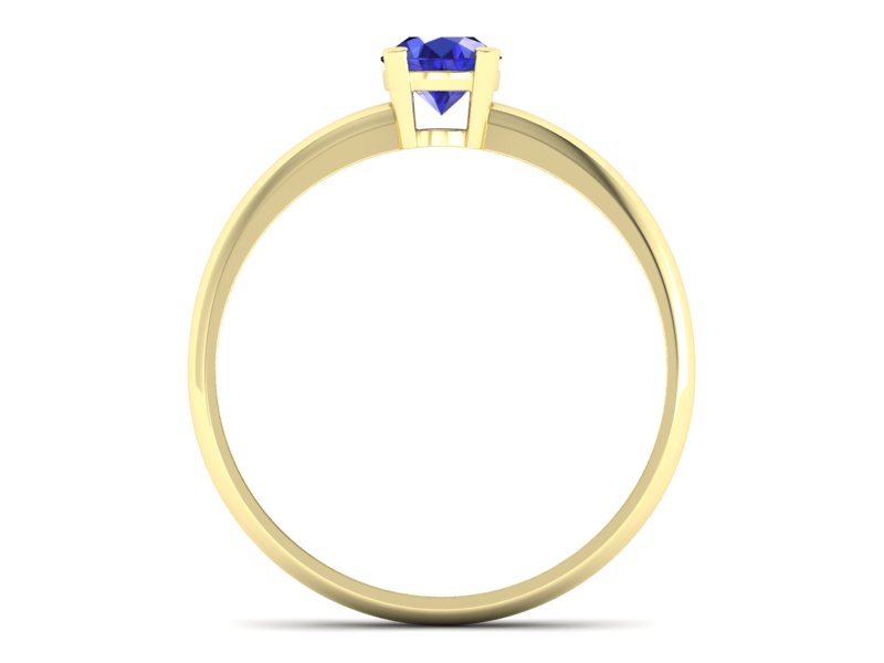 Złoty pierścionek z szafirem żółte złoto - p15013zbszc — zdjęcie 2