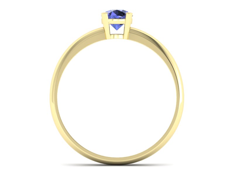 Pierścionek z tanzanitem żółte i białe złoto - p15013zbt — zdjęcie 2