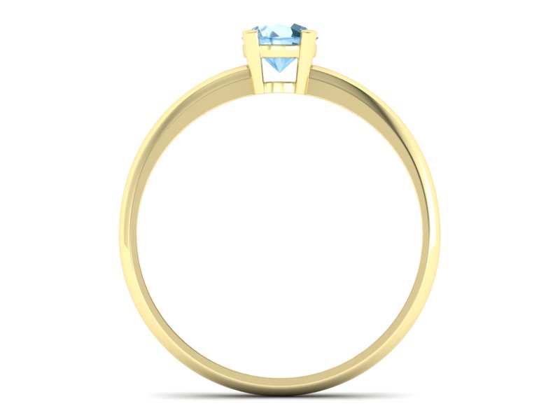 Złoty pierścionek z topazem żółte złoto - p15013ztp — zdjęcie 2