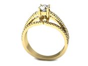 Złoty pierścionek z diamentami złoto 585 - P15016zbr_SI_J - 3