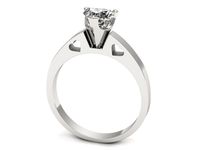 Złoty Pierścionek białe złoto z diamentem serce - p15018b- 3