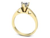 Złoty Pierścionek z diamentem w kształcie serca - p15018z - 3