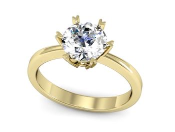 Pierścionek zaręczynowy z brylantem złoto 585 - P15020z_VS_H - 1