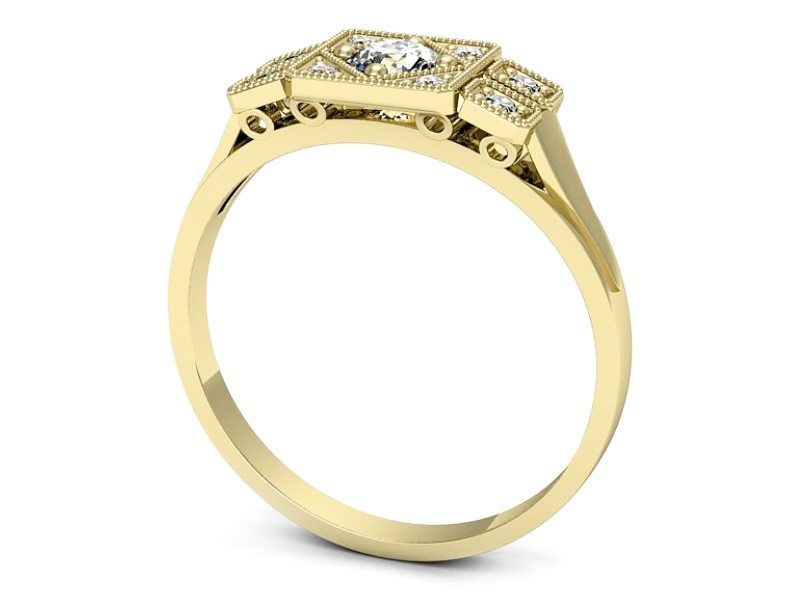 Pierścionek zaręczynowy z brylantami złoto - P15021zbr_VS_E - 3