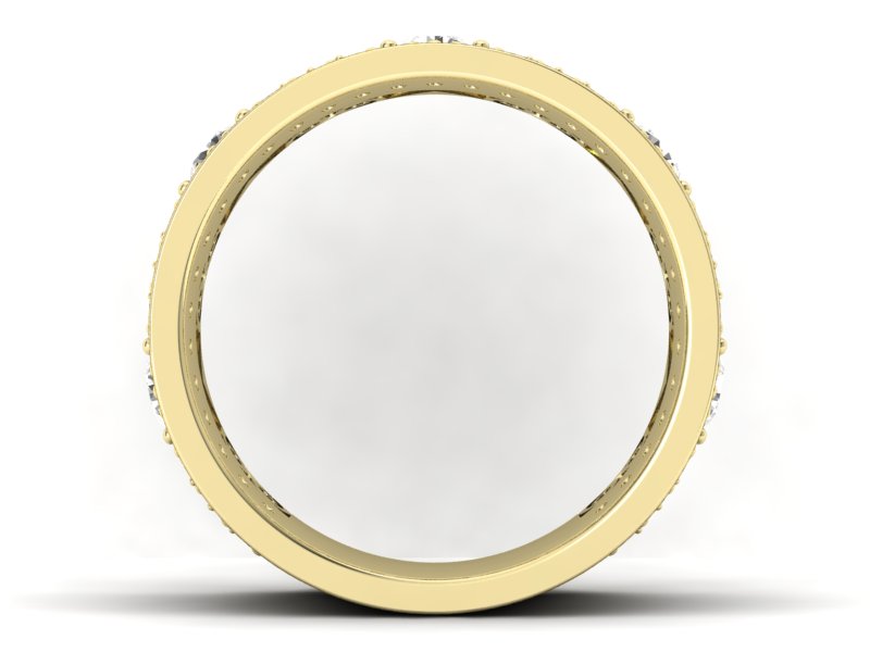 Obrączka z brylantami żółte złoto - P15022z — zdjęcie 2