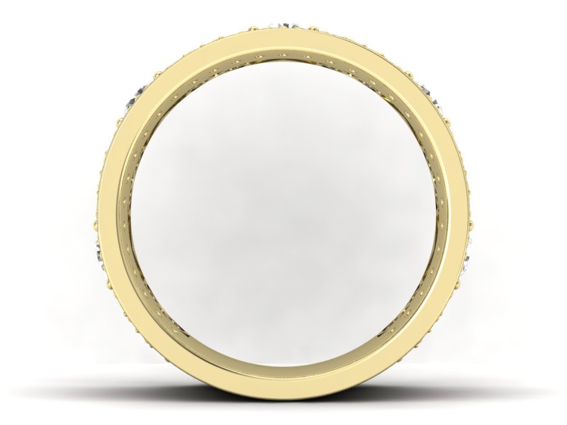 Pierścionek obrączka z brylantami i rubinami - p15022zr — zdjęcie 2