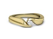 Złoty Pierścionek zaręczynowy z diamentem - P15024bbr_SI_G - 2