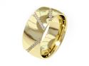 Obrączka z brylantami żółte złoto próba 585 - P15027z