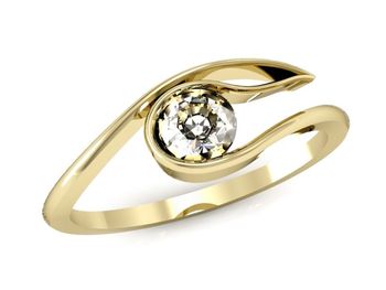 Złoty pierścionek z brylantem złoto próba 585 - P15033z_SI_F - 1