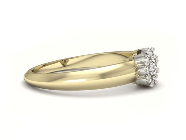 Złoty Pierścionek zaręczynowy z brylantami - P15034bz_P_H