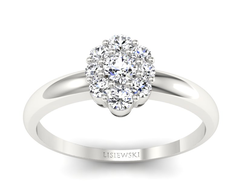 Pierścionek zaręczynowy z diamentami - p15040b