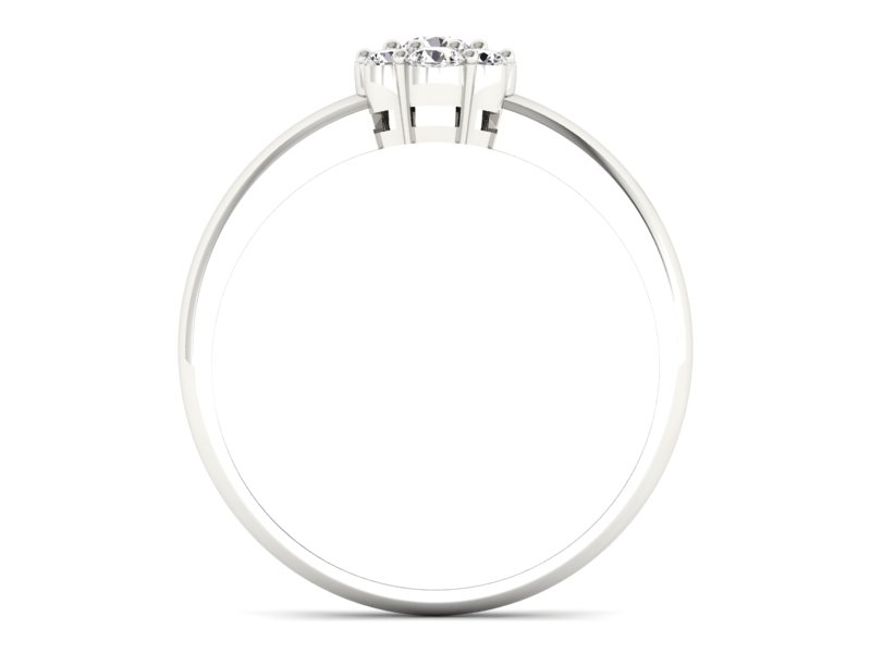 Pierścionek zaręczynowy z diamentami - p15040b — zdjęcie 2