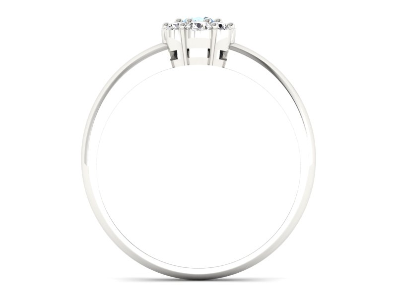 Pierścionek z topazem i brylantami białe złoto - p15040btp — zdjęcie 2
