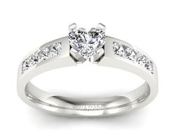 Złoty pierścionek z diamentami białe złoto - P15042b_Si_H