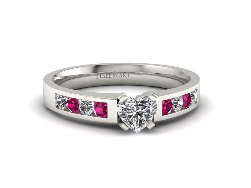 Pierścionek z diamentami i rubinami - P15042br_rub — zdjęcie 2