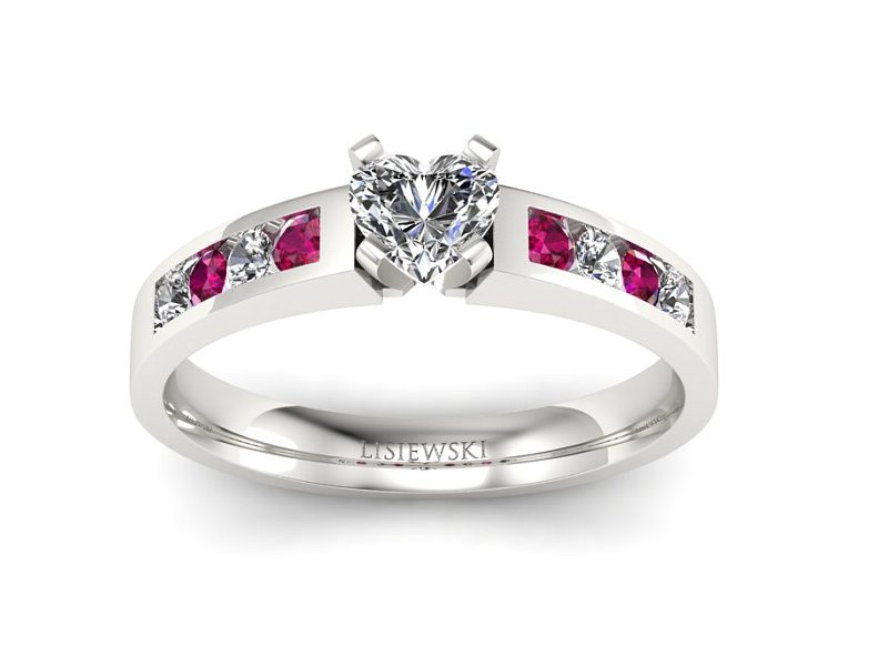 Pierścionek z diamentami i rubinami - P15042br_rub — zdjęcie 3