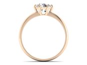 Złoty pierścionek różowe złoto z brylantem - p15043c - 2