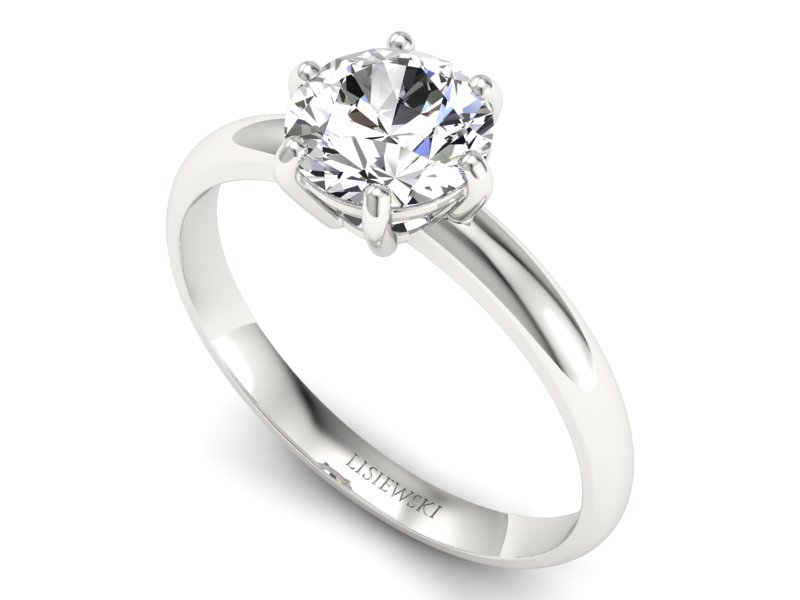 Pierścionek z platyny z brylantem - P15043pt_br_SI_F — zdjęcie 3