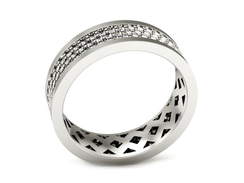 Pierścionek z brylantami białe złoto - P15045bbr_VS_H — zdjęcie 3