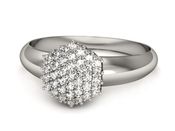 Pierścionek zaręczynowy z diamentami złoto 585 - P15048bV - 2