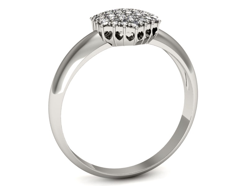 Pierścionek zaręczynowy z diamentami - P15048bV — zdjęcie 3