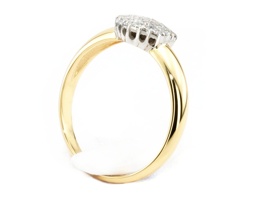 Pierścionek zaręczynowy z brylantami - P15048bzbr_SI_G — zdjęcie 3