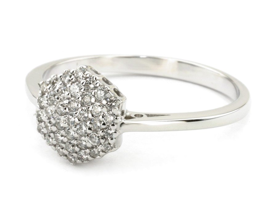 Pierścionek zaręczynowy z brylantami - P15049bbr_Si_G — zdjęcie 2