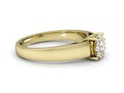 Pierścionek zaręczynowy z brylantami żółte złoto - P15057Z - 2