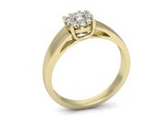 Pierścionek zaręczynowy z brylantami żółte złoto - P15057Z - 3