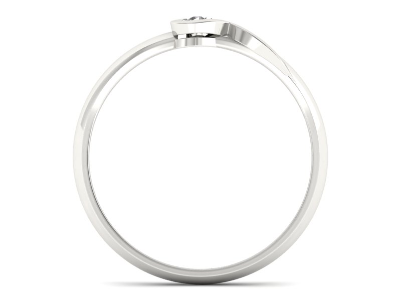 Złoty pierścionek z brylantem białe złoto - p15067b_VS_F — zdjęcie 2