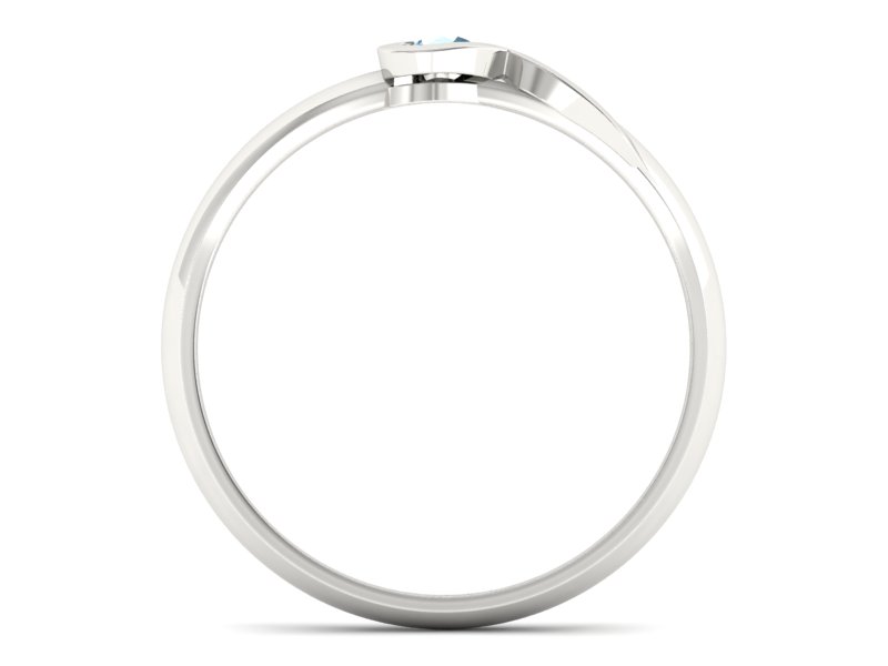Złoty pierścionek z topazem białe złoto - p15067ba — zdjęcie 2