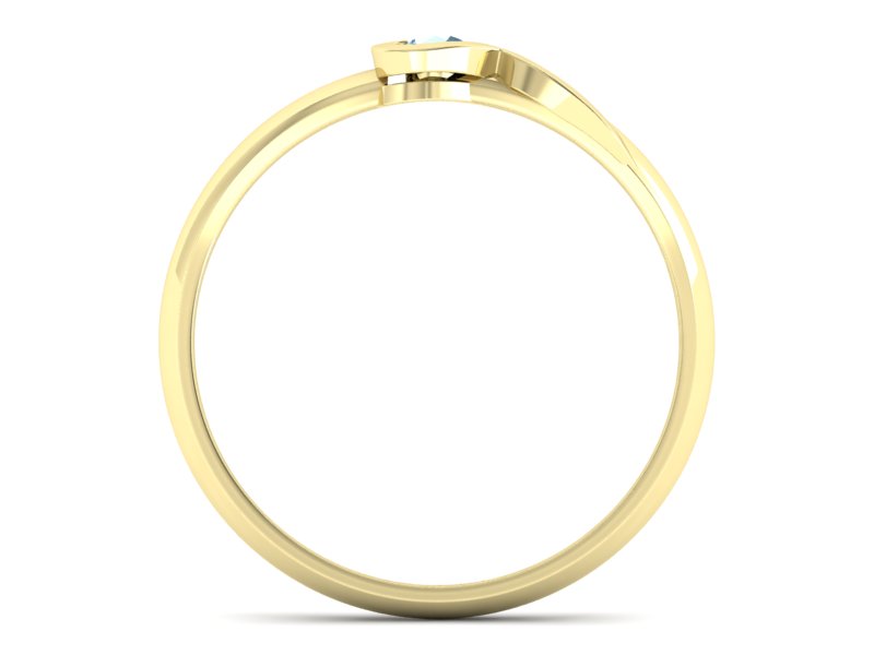 Złoty pierścionek z topazem żółte złoto - p15067za — zdjęcie 2