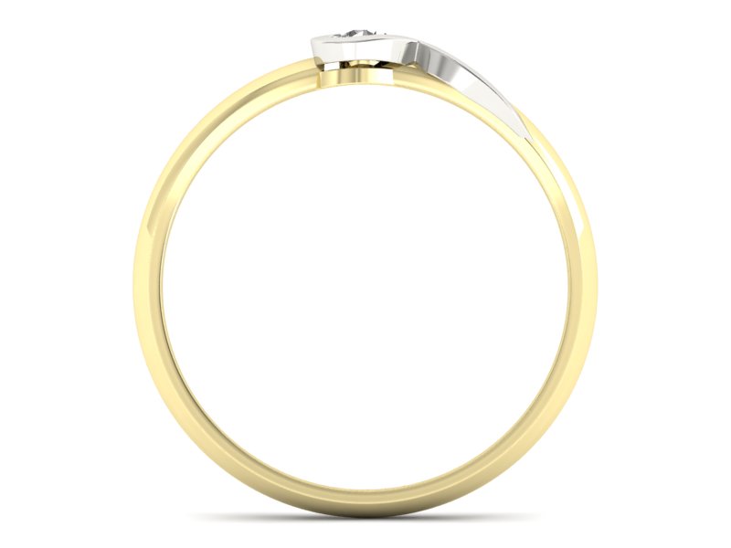 Pierścionek zaręczynowy z brylantem - p15067zb_VVS1_H — zdjęcie 2