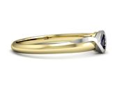 Złoty pierścionek z szafirem złoto próba 585 - p15067zbsz - 2