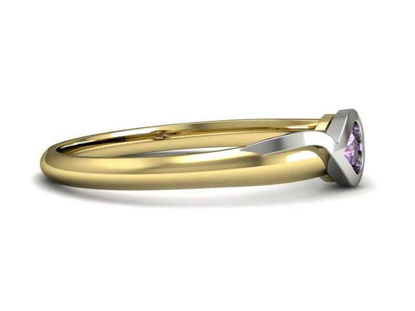 Pierścionek zaręczynowy z tanzanitem złoto 585 - p15067zbt