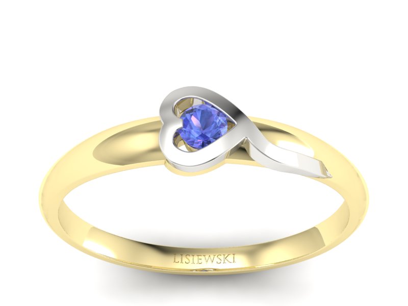 Pierścionek zaręczynowy z tanzanitem - p15067zbt