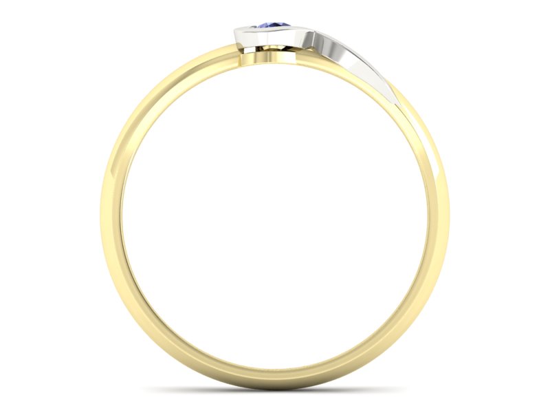 Pierścionek zaręczynowy z tanzanitem - p15067zbt — zdjęcie 2