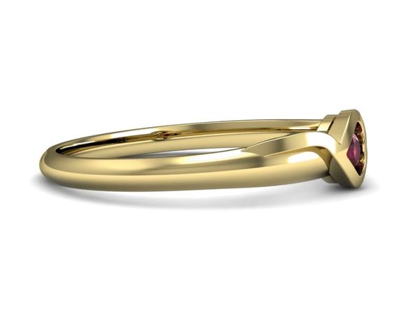Złoty pierścionek z rubinem złoto proba 14k - p15067zr