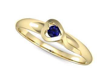 Złoty pierścionek ze spinelem - p15067zsp - 1
