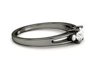 Czarne złoto Złoty Pierścionek z brylantami złoto próby 585 - p15068cz- 3