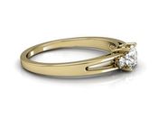 Pierścionek zaręczynowy z brylantami żółte złoto - P15068z - 2