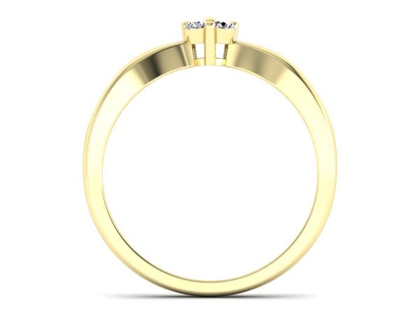 Pierścionek zaręczynowy z brylantami złoto 585 - p15076z