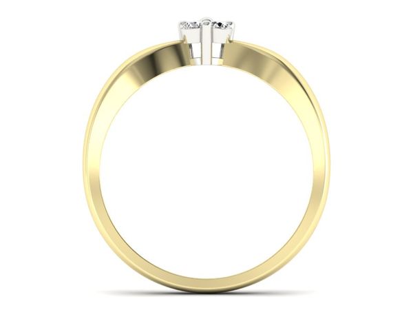 Złoty Pierścionek zaręczynowy z brylantami - P15078ZB_SI_H