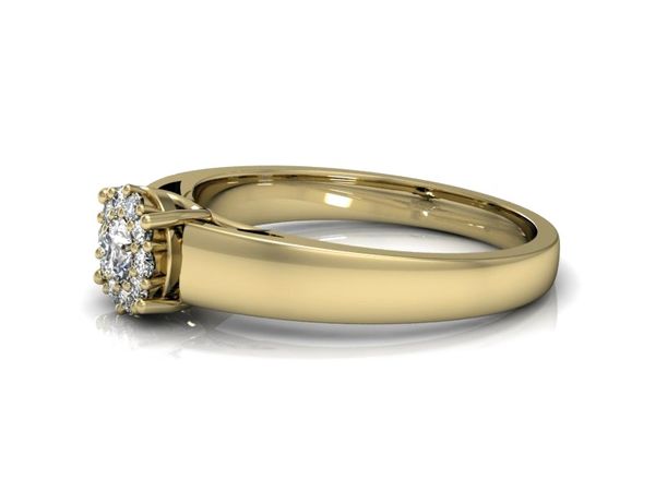 Pierścionek zaręczynowy z brylantami złoto 585 - p15082z